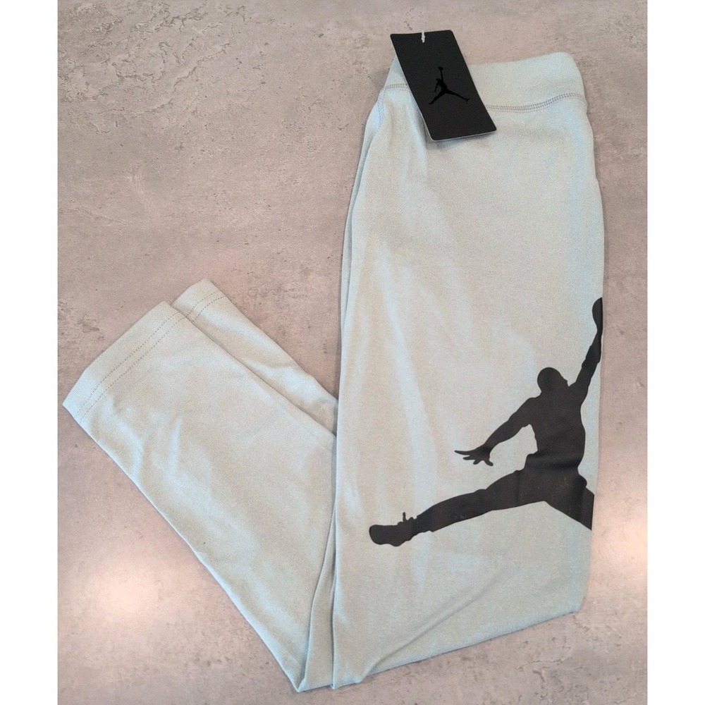 GirlsAir Jordan Joggers/ Leggings Size Medium 10-12 Light Grey NWT